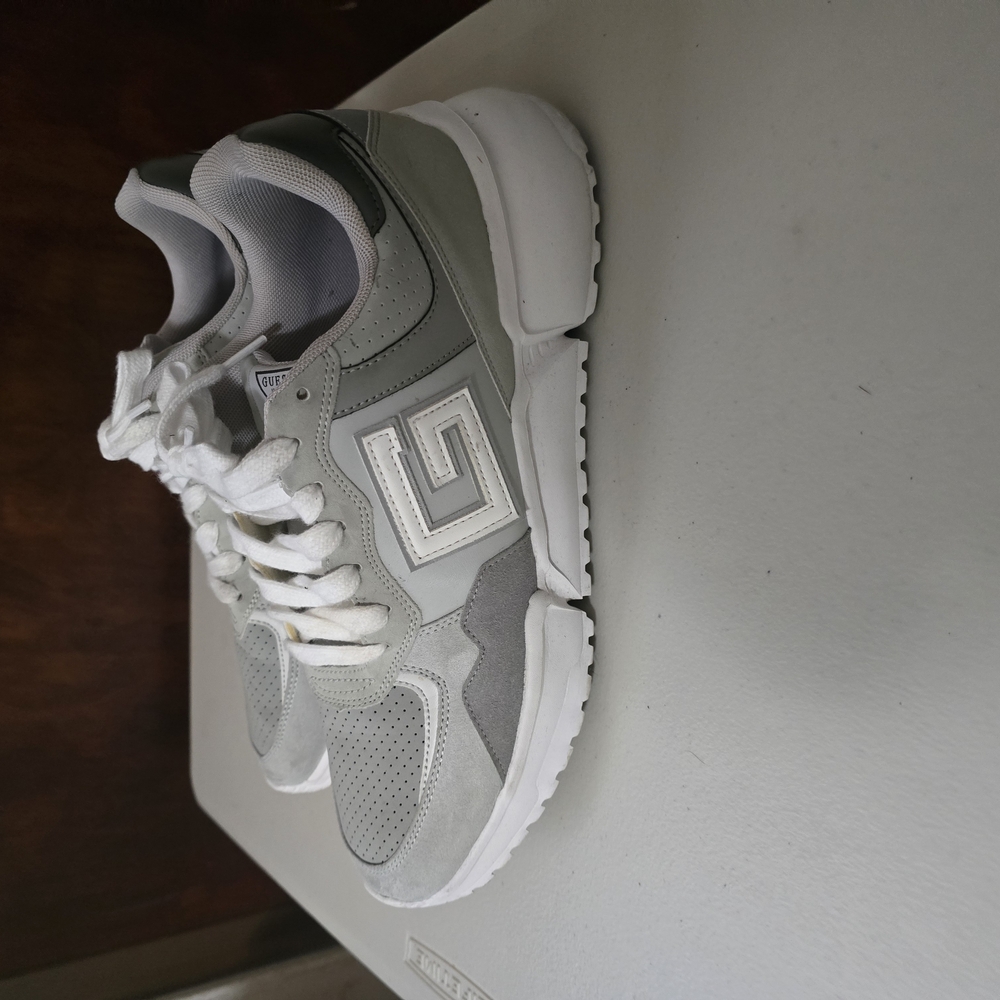 Gray and White Sneakers